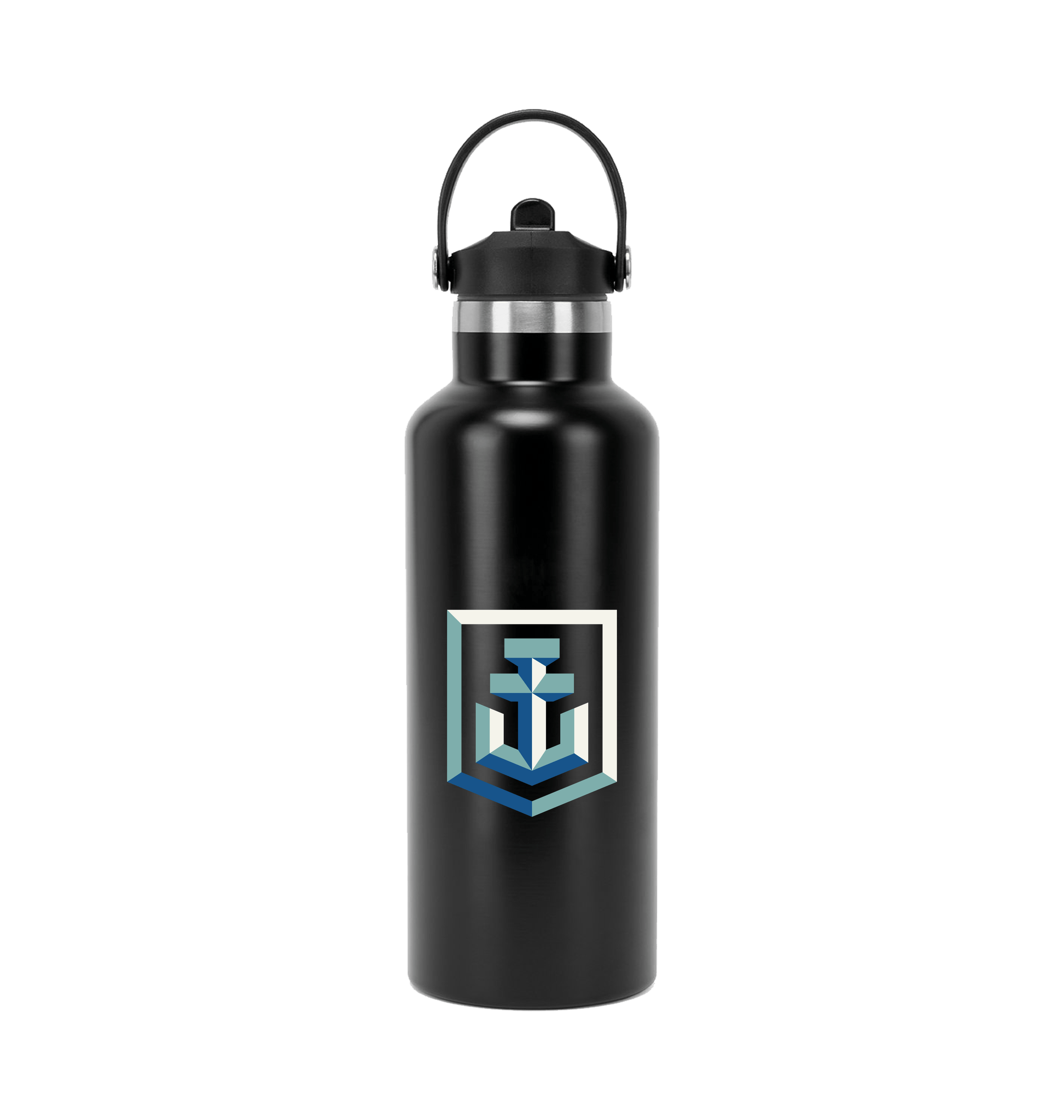 Black Water Bottle Front